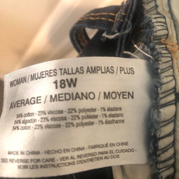 Code Bleu dark denim high rise skinny jeans 29 in inseam size 18W - Picture 6 of 6